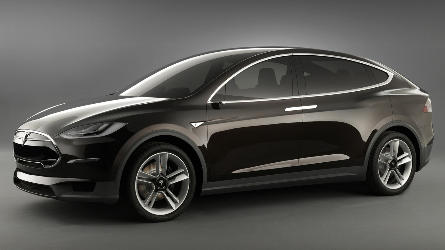 Tesla Model X Prototype Hd Art Keychain