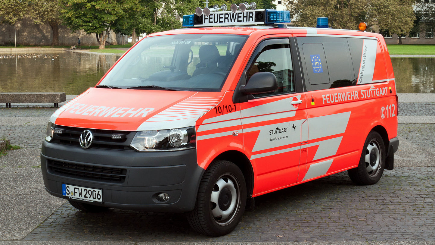 Volkswagen T5 Feuerwehr Hd Art Keychain
