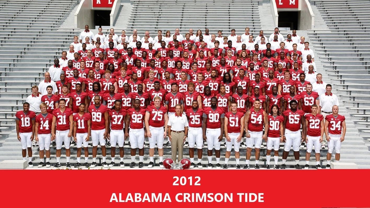 2012 Alabama Crimson Tide Team Magnet Picture Ncaa Football