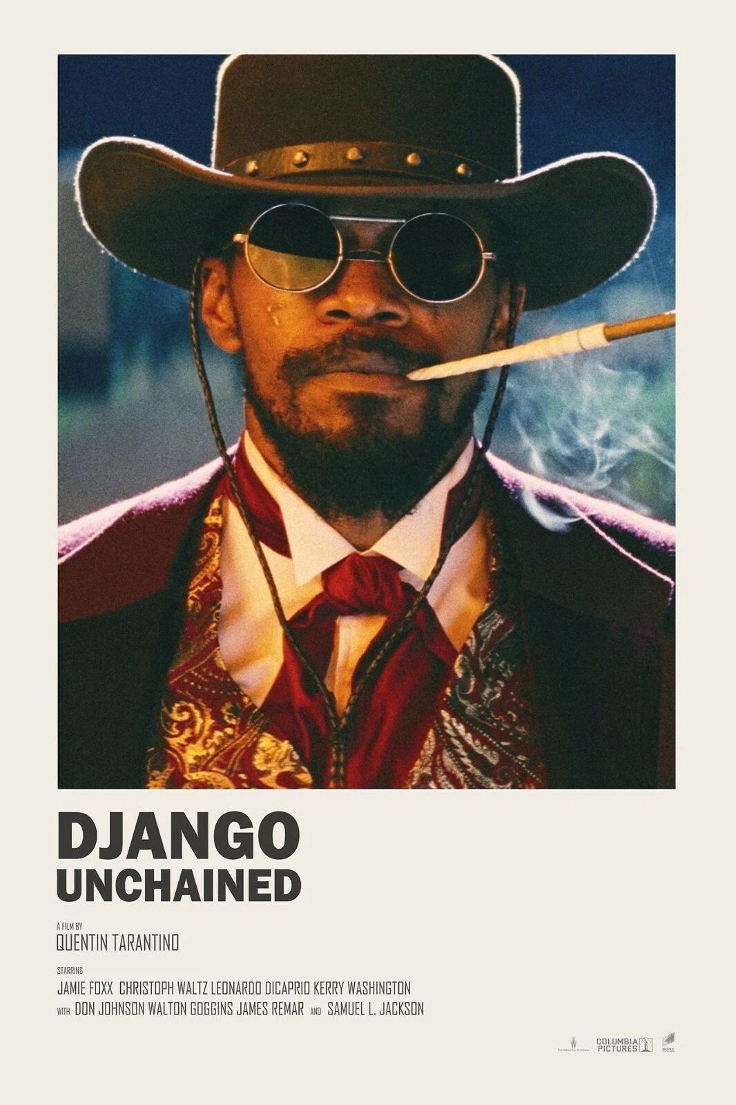 2012 Django Unchained Movie Poster Print Jamie Foxx Leonardo Dicaprio
