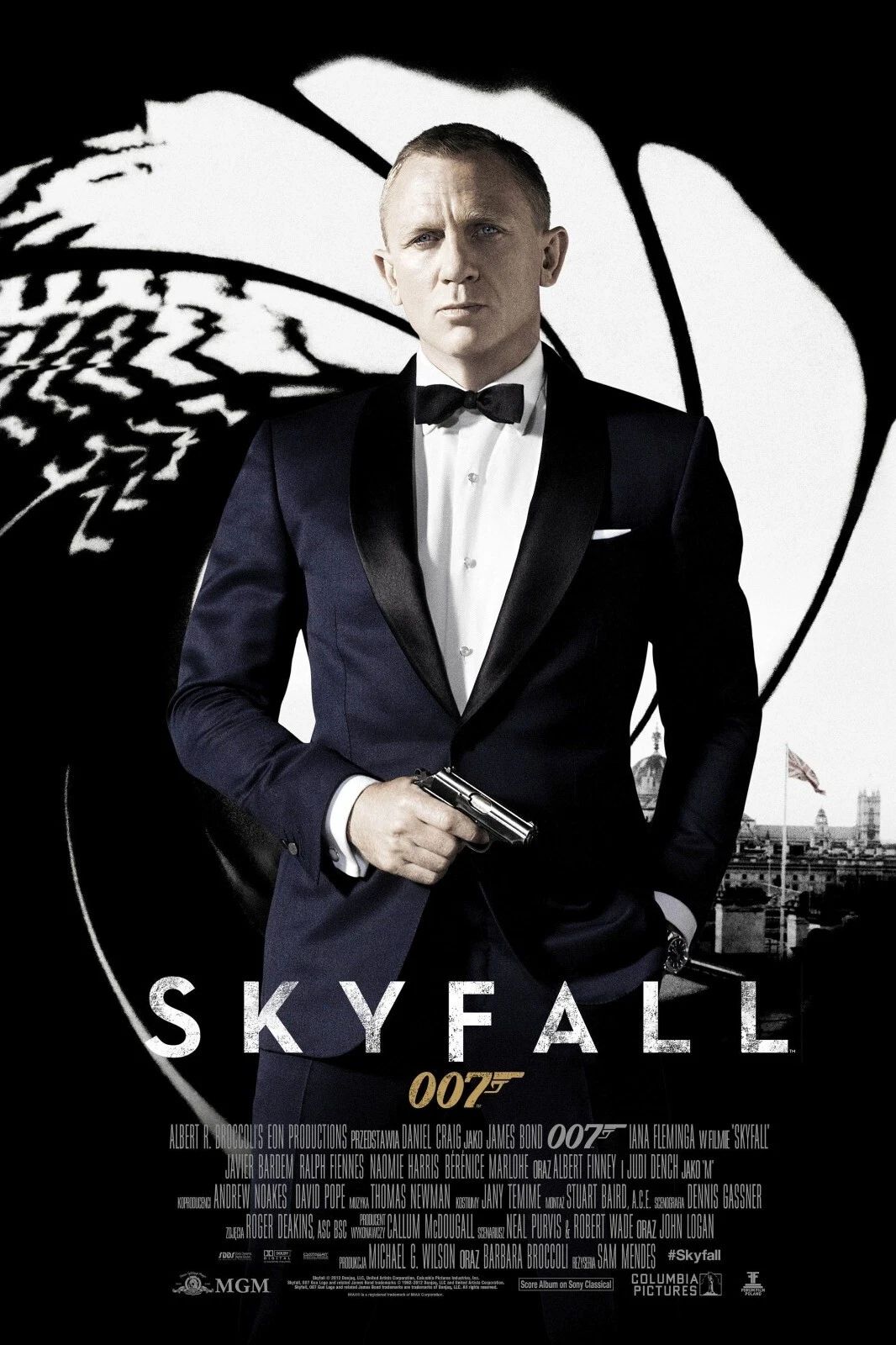 2012 Skyfall Movie Keychain 007 James Bond Daniel Craig Eve Moneypenny M