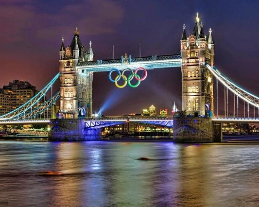 2012 Summer Olympics London Tower Bridge Glossy Keychain Keychain