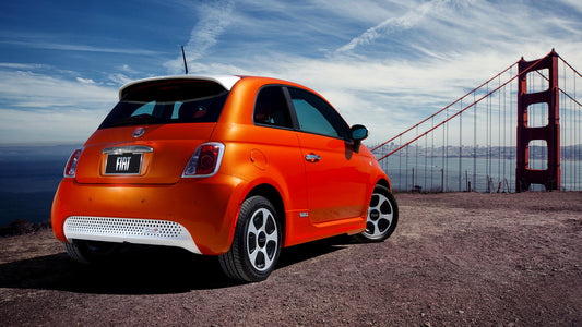 Fiat 500E Hd Art Keychain