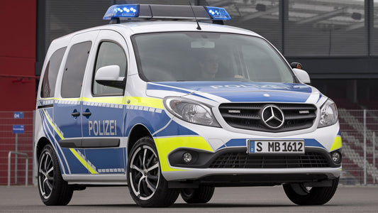 Mercedes Benz Citan Polizei Long Hd Art Print Poster