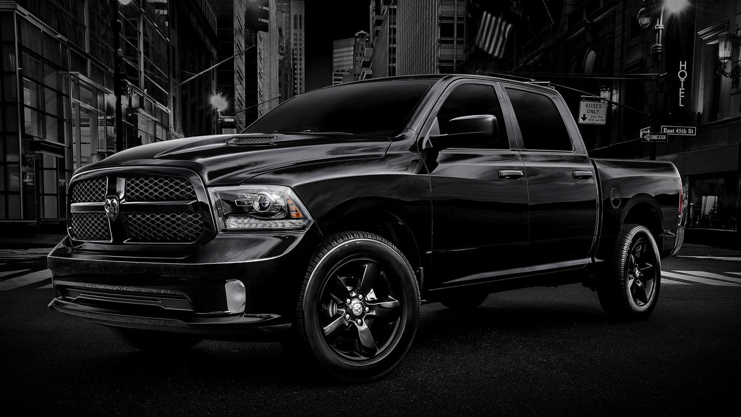 Ram Black Express Crew Cab Hd Art Keychain