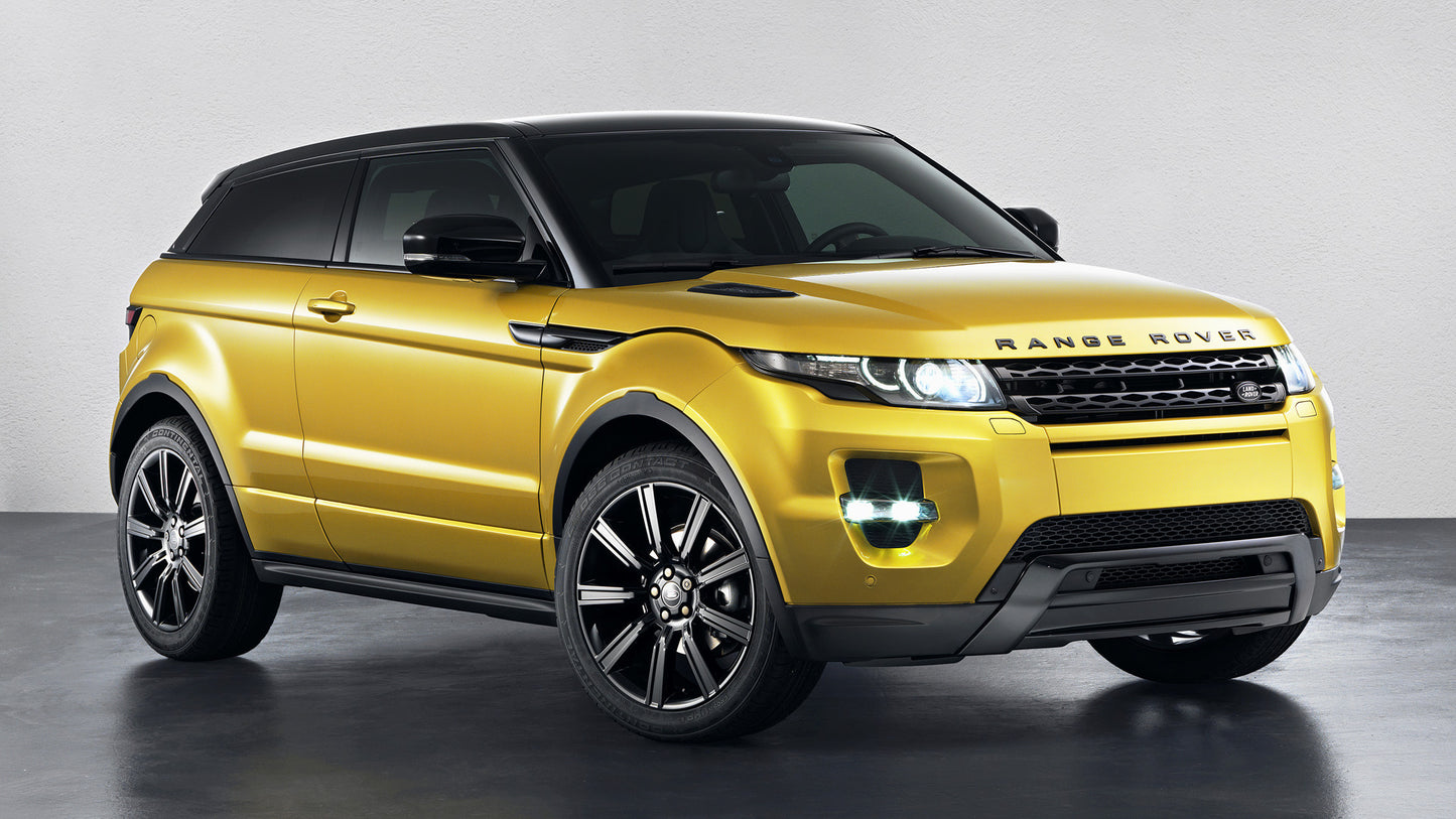 Range Rover Evoque Coupe Sicilian Yellow Hd Art Keychain