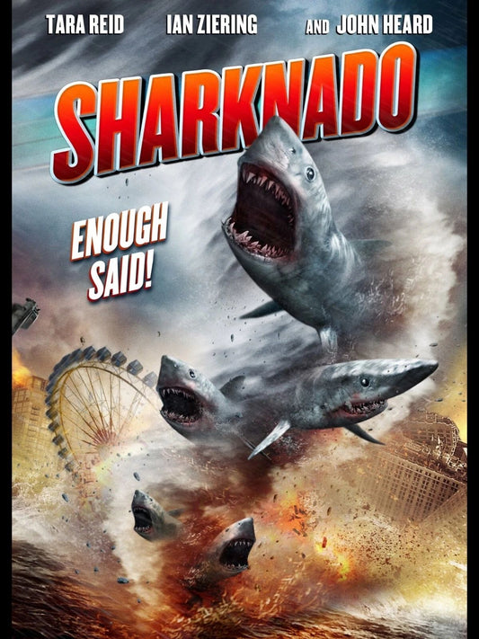2013 Sharknado Movie Keychain Fin Ian Ziering April Tara Reid Shark