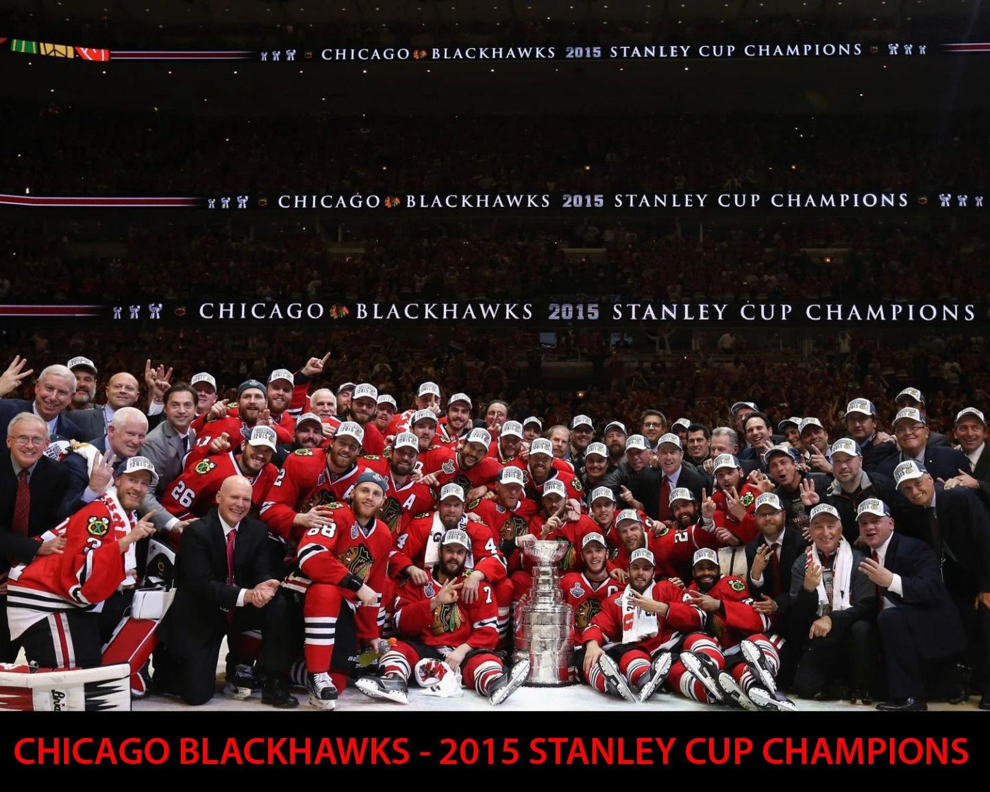 15 Chicago Blackhawks Team Photo Nhl Hockey Black Hawks 300 PCS Jigsaw Puzzle