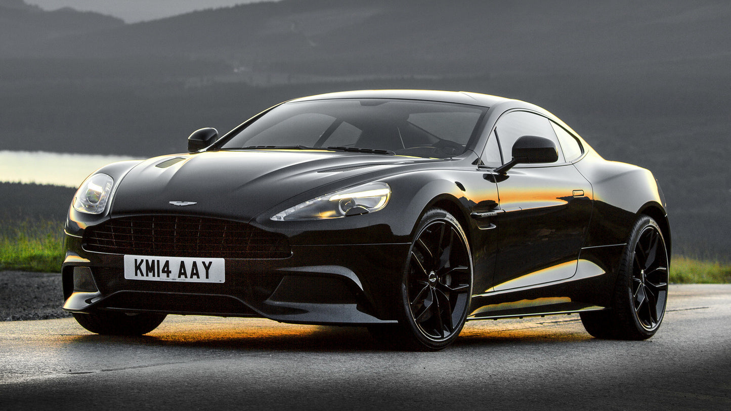 Aston Martin Vanquish Carbon Black Hd Art Keychain
