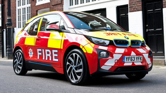 Bmw I3 Fire Brigade Hd Art Keychain