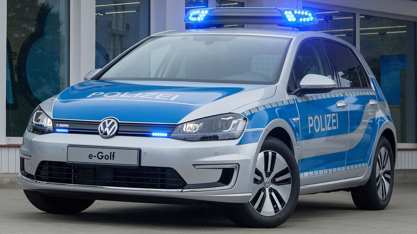 Volkswagen E Golf Polizei Hd Art Keychain