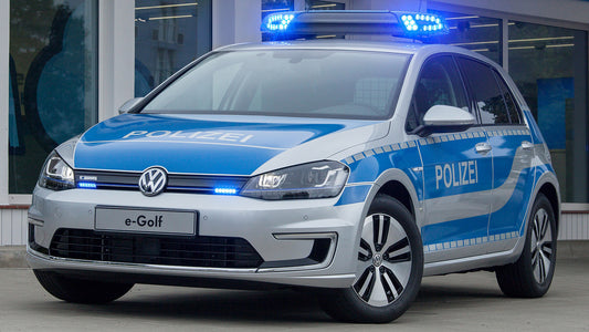 Volkswagen E Golf Polizei Hd Art Keychain