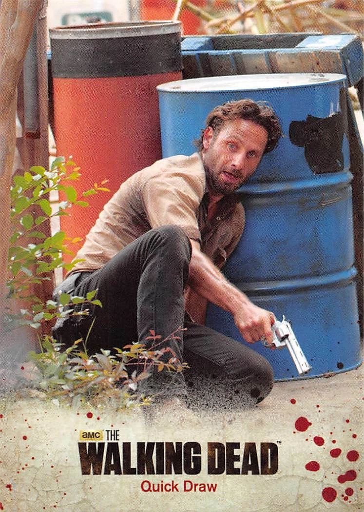 2014 Cryptozoic The Walking Dead Season 3 #51 Quick Draw Rick Grimes Amc