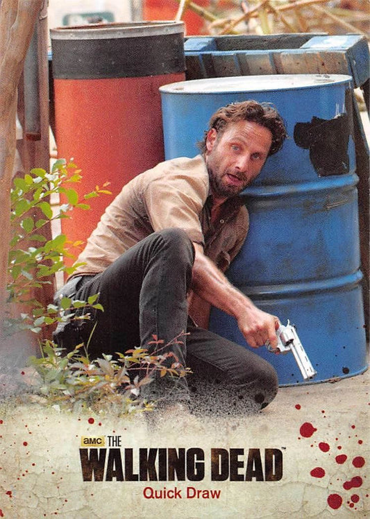 2014 Cryptozoic The Walking Dead Season 3 #51 Quick Draw Rick Grimes Amc