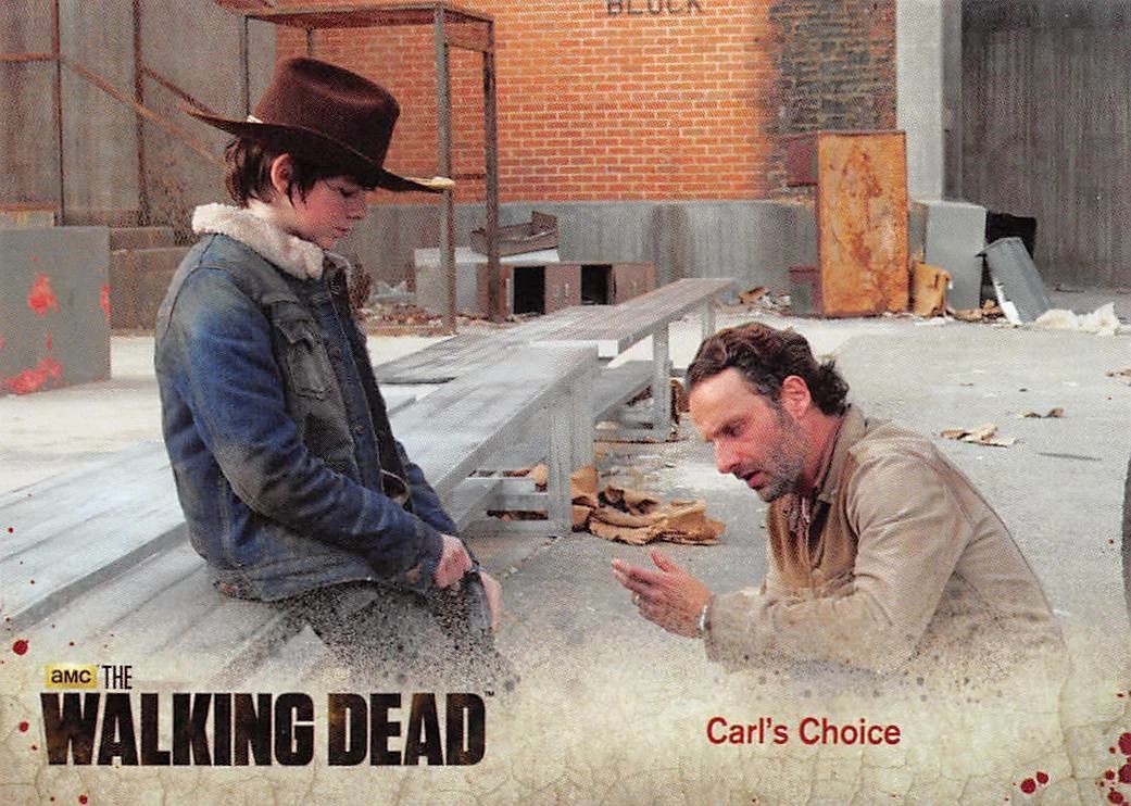 2014 Cryptozoic The Walking Dead Season 3 #69 Carl'S Choice Rick & Carl Amc