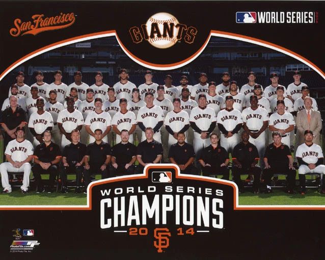 2014 San Francisco Giants Champions Glossy Keychain World Series Roster Keychain