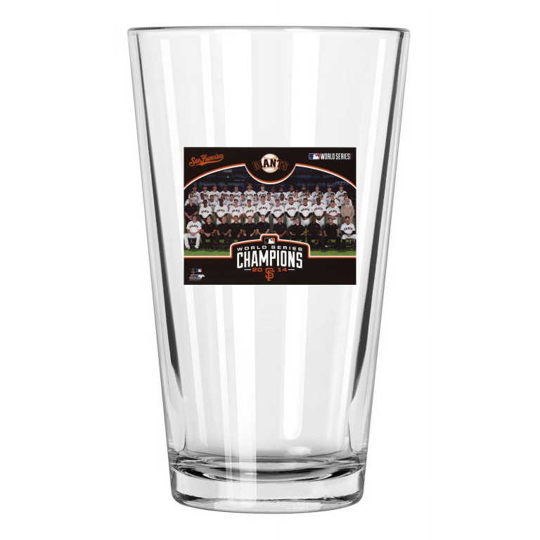 2014 San Francisco Giants Champions World Series Roster Pint Beer Drinking Glass