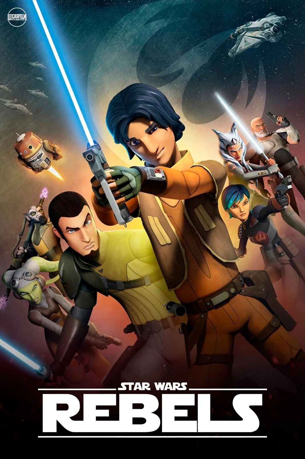 2014 Star Wars Rebels Poster Kanan Jarrus Ezra Bridger Ahsoka Tano Zeb 1
