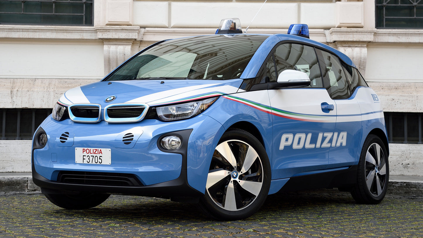 Bmw I3 Polizia Hd Art Keychain