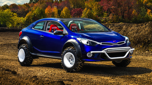Kia Forte Koup Mud Bogger By Lux Motorwerks Hd Art Print Poster