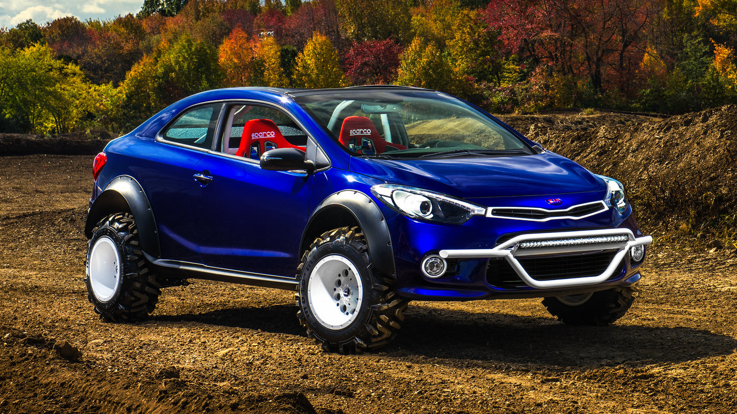 Kia Forte Koup Mud Bogger By Lux Motorwerks Hd Art Keychain