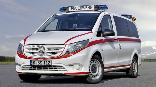 Mercedes Benz Vito Feuerwehr Long Hd Art Print Poster