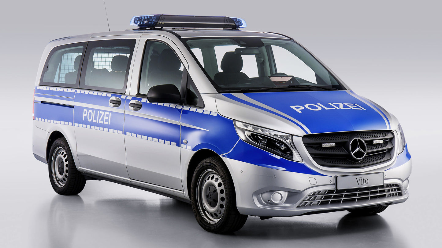 Mercedes Benz Vito Polizei Long Hd Art Jigsaw Puzzle