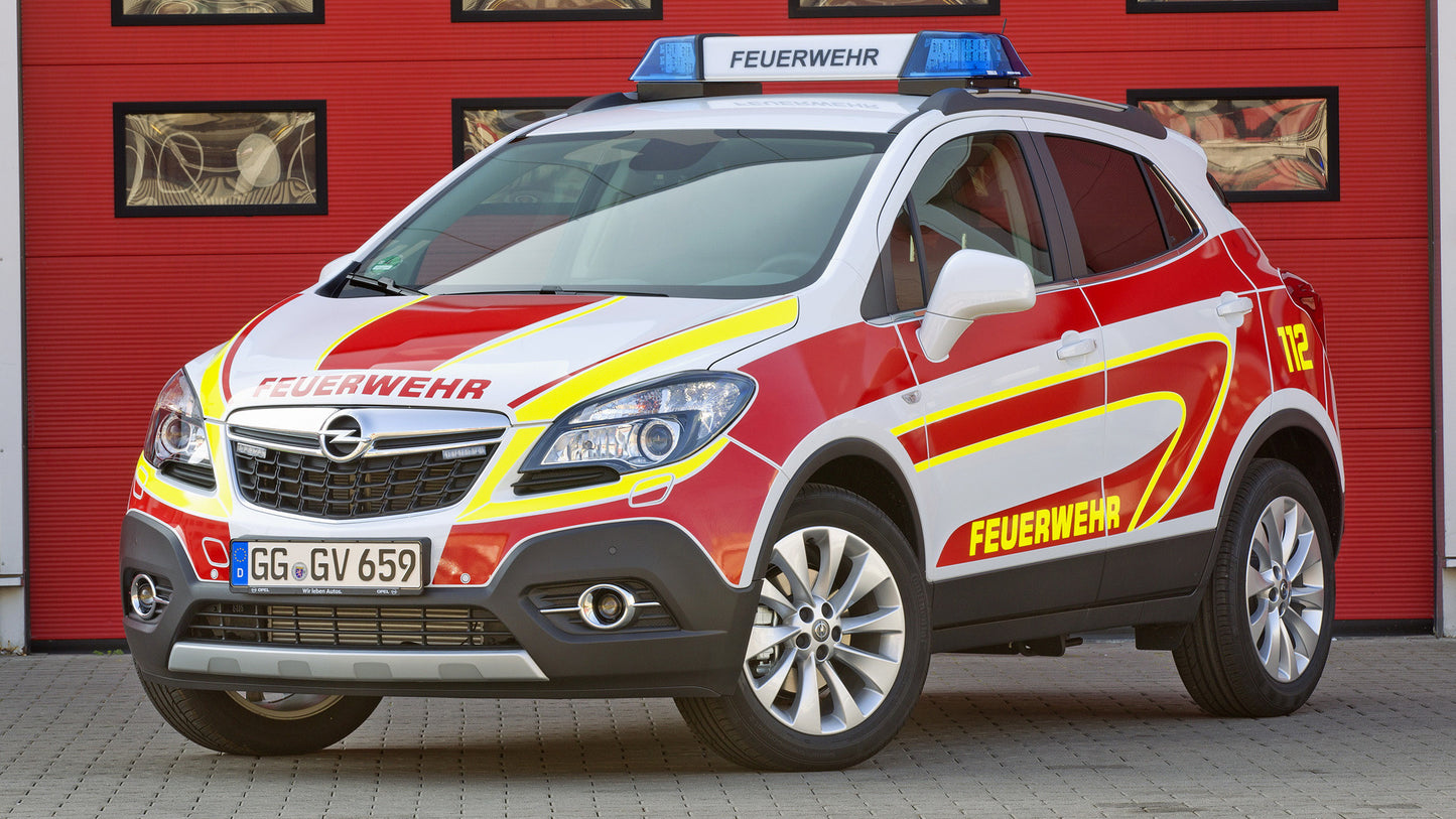 Opel Mokka Feuerwehr Hd Art Keychain