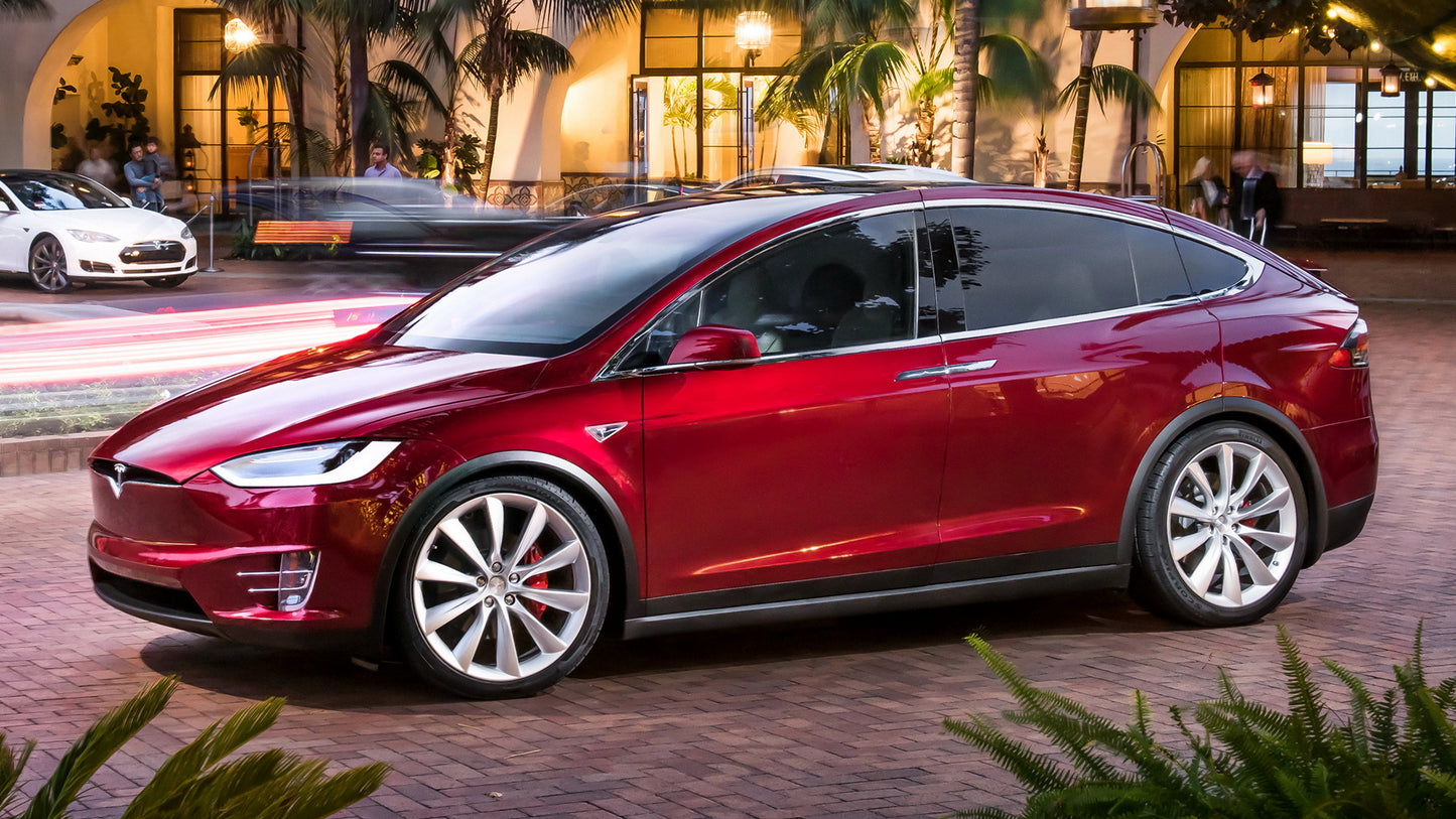 Tesla Model X P90D Hd Art Keychain