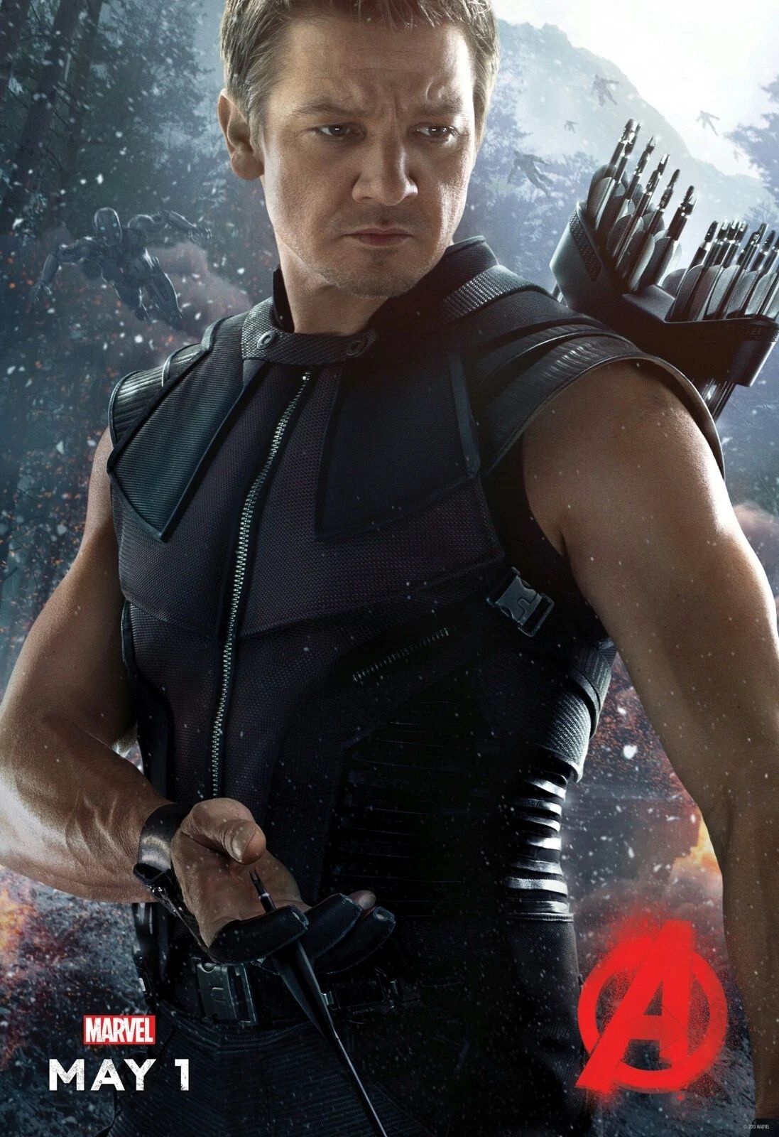 2015 Marvel The Avengers Age Of Ultron Magnet Hawkeye Jeremy Renner