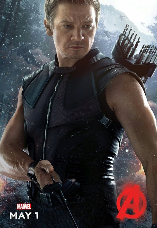 2015 Marvel The Avengers Age Of Ultron Poster Hawkeye Jeremy Renner