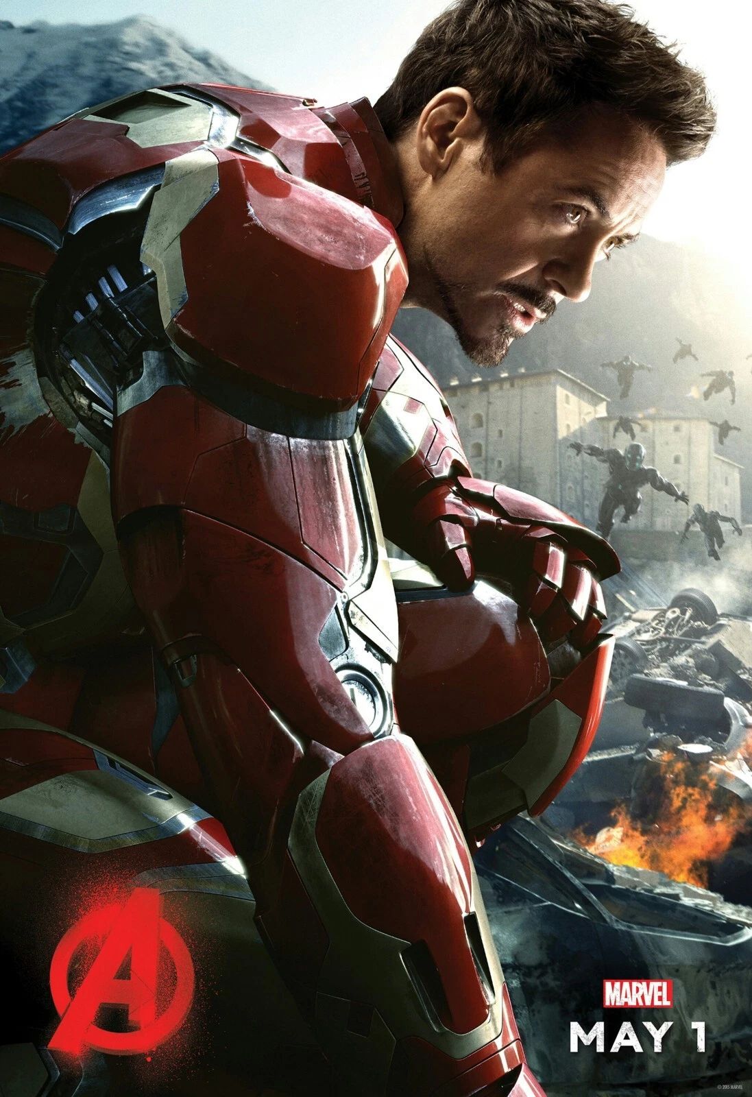 2015 Marvel The Avengers Age Of Ultron Keychain Iron Man Tony Stark Mark