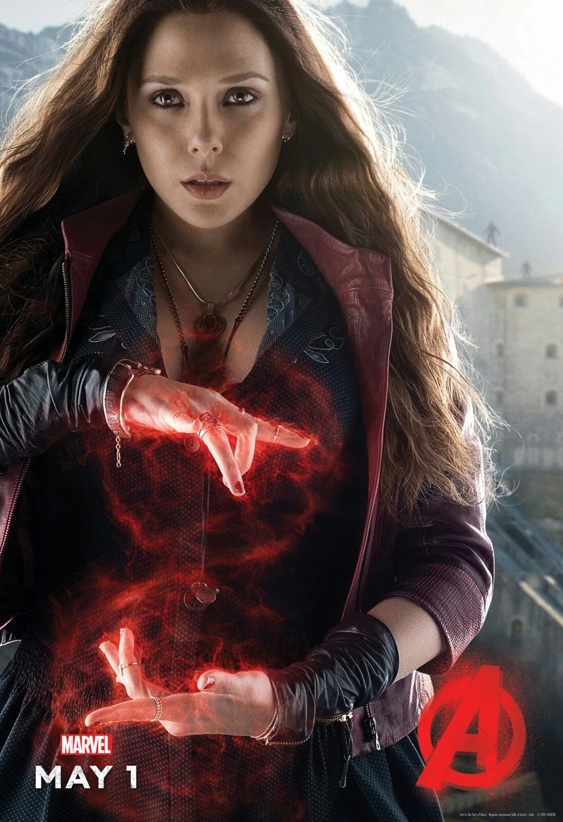 2015 Marvel The Avengers Age Of Ultron Keychain Scarlet Witch Wanda