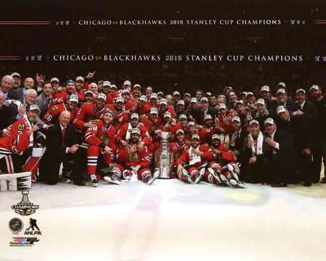 2015 Stanley Cup Champs Chicago Blackhawks Glossy Keychain Crawford Kane Toews