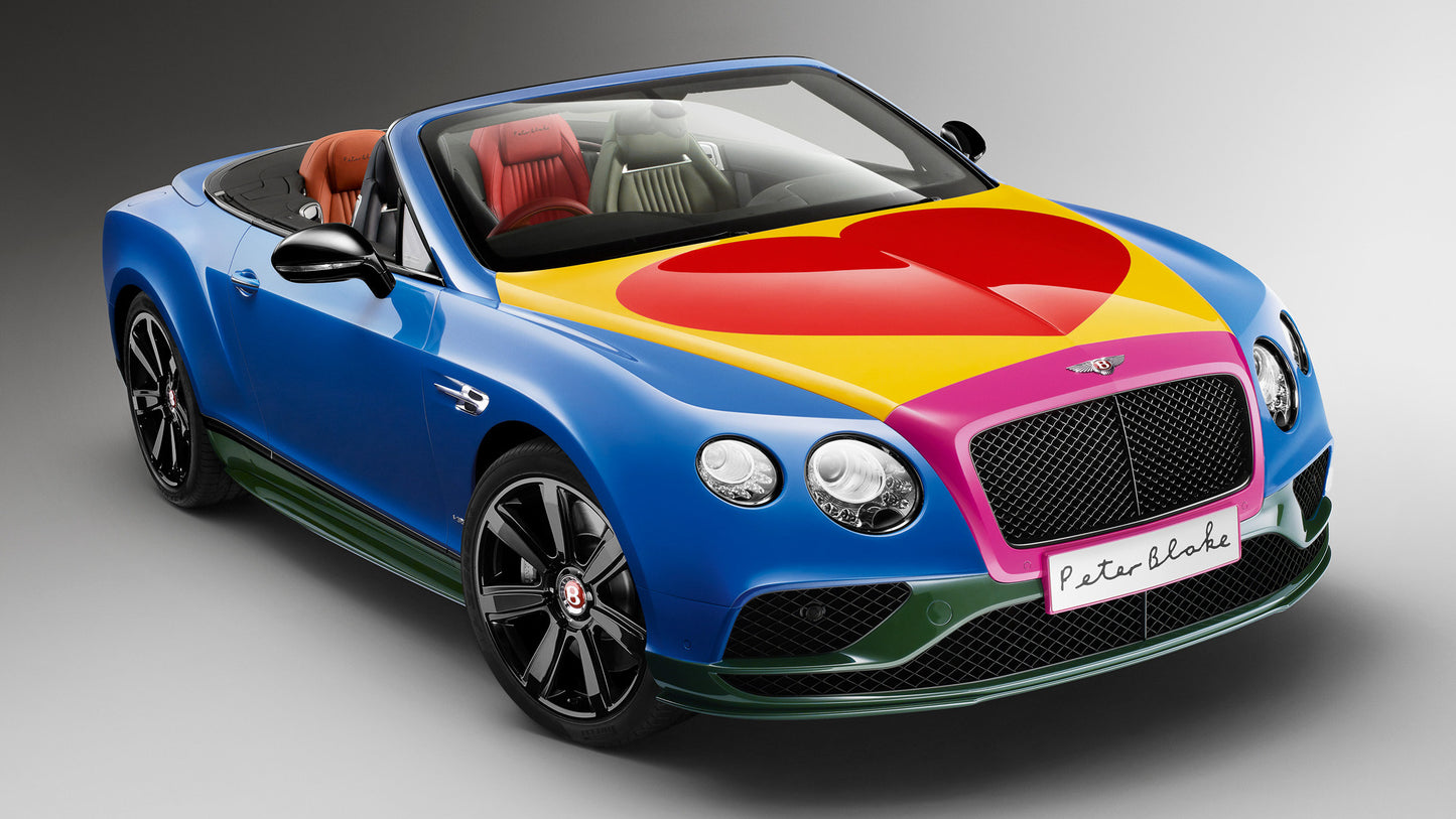 Bentley Continental Gt V8 S Convertible Pop Art By Peter Blake Hd (1) Art Keychain