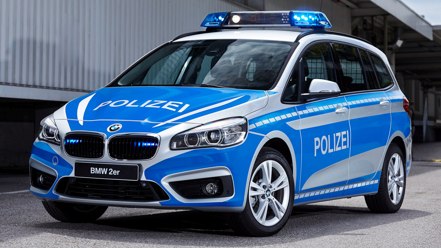 Bmw Series Gran Tourer Polizei Hd Art Keychain