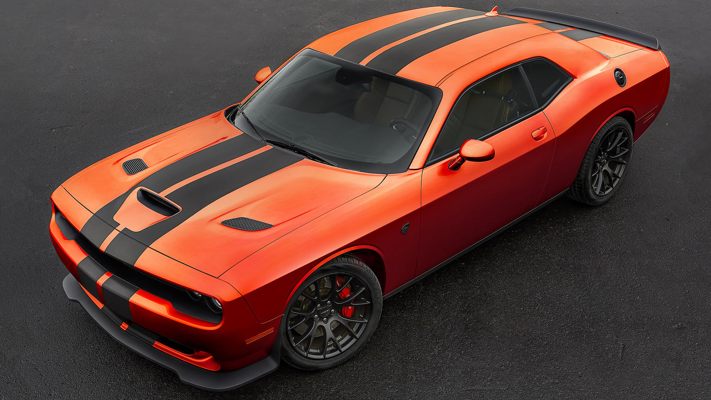Dodge Challenger Srt Hellcat Go Mango Hd Art Keychain