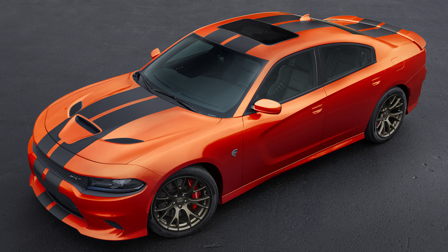 Dodge Charger Srt Hellcat Go Mango Hd Art Keychain
