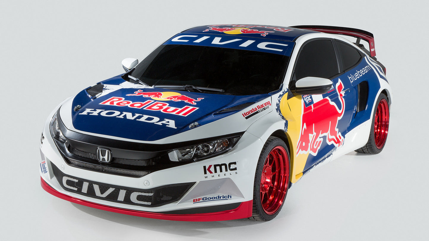 Honda Civic Coupe Rallycross Hd Art Print Poster