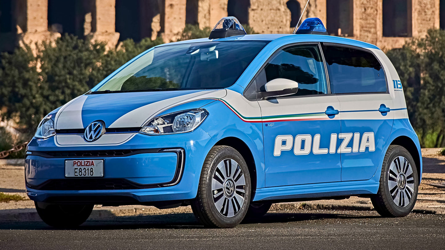 Volkswagen E Up Polizia Hd Art Keychain