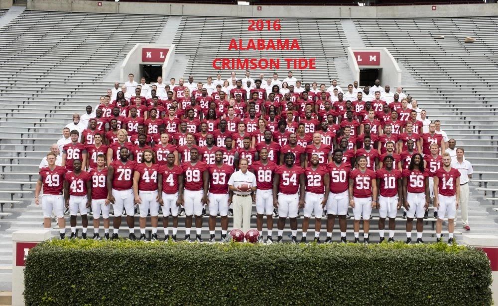 2016 Alabama Crimson Tide Team Magnet Picture Ncaa Football
