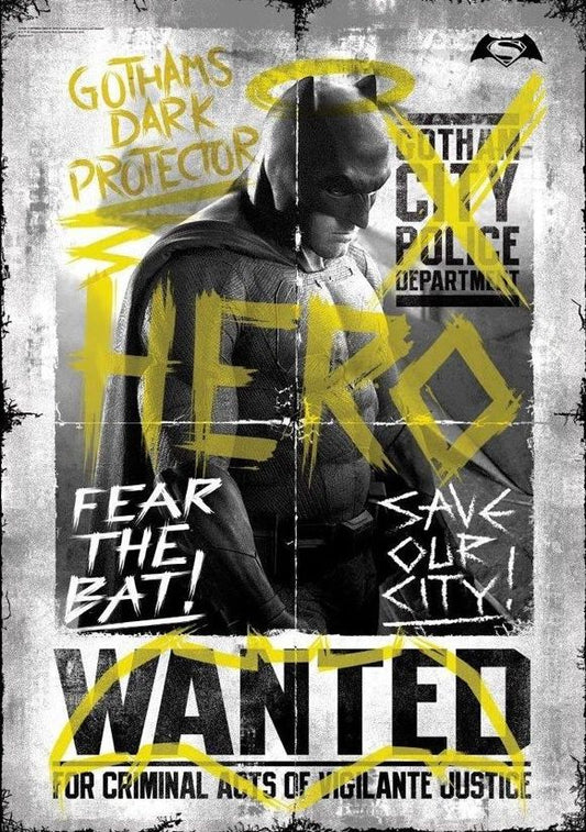 2016 Batman Vs Superman Wanted Keychain The Dark Knight Dc Ben Affleck