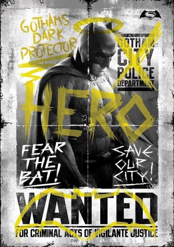 2016 Batman Vs Superman Wanted Magnet The Dark Knight Dc Ben Affleck
