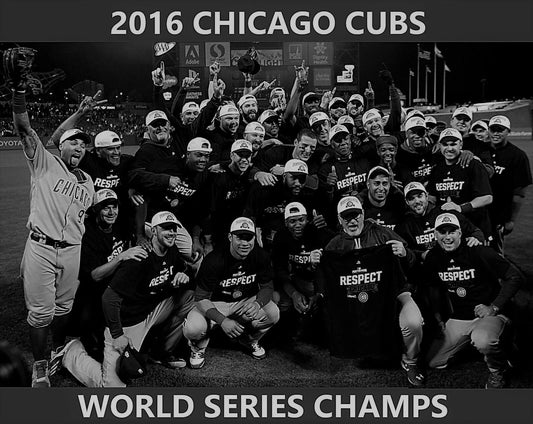 2016 Chicago Cubs Team Photo Baseball Picture World Series Champs Mlb Bw