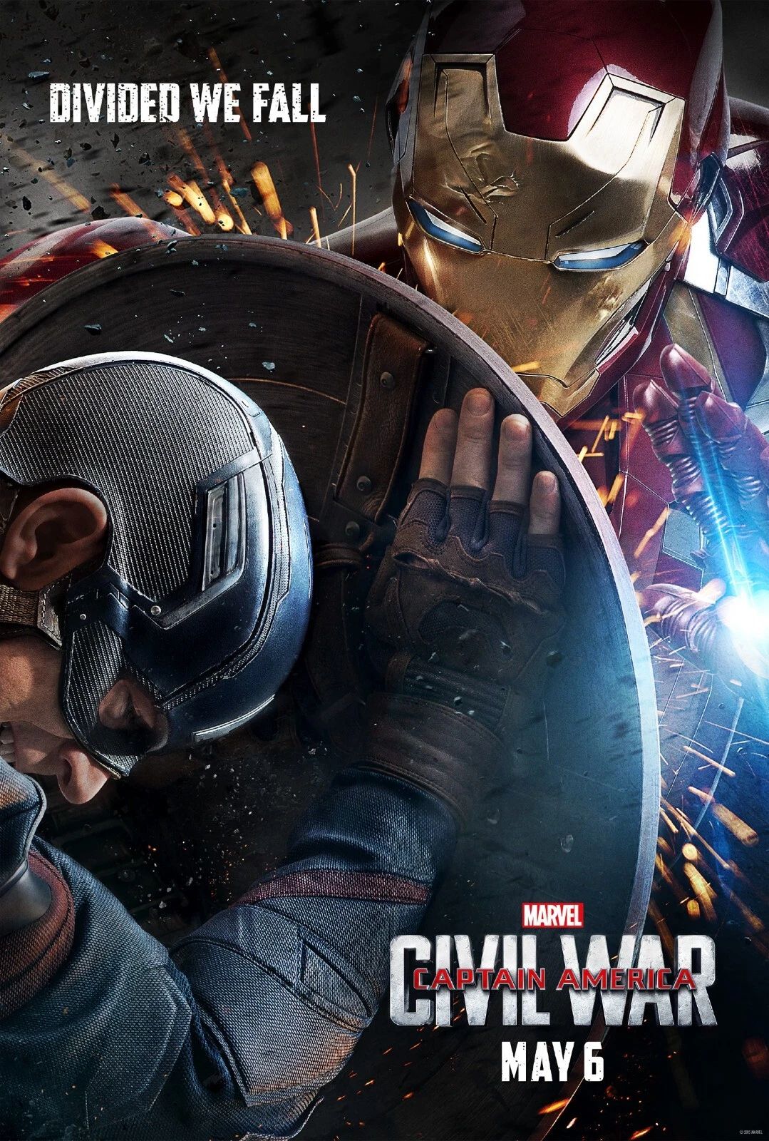 2016 Captain America Civil War Movie Poster Marvel Iron Man Black Widow