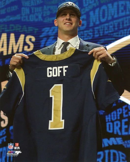 2016 Los Angeles Rams Jared Goff Glossy Magnet Nfl Draft Day Magnet