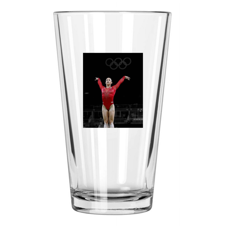 2016 Olympics Usa Gymnast Aly Raisman Photo Rio Brazil Pint Beer Drinking Glass