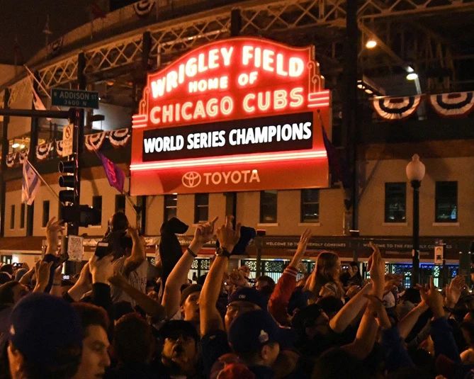 2016 World Series Chicago Cubs Wrigley Field Glossy Keychain Keychain