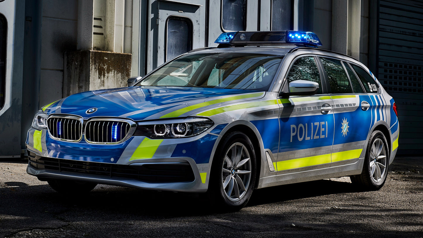 Bmw Series Touring Polizei Hd Art Keychain