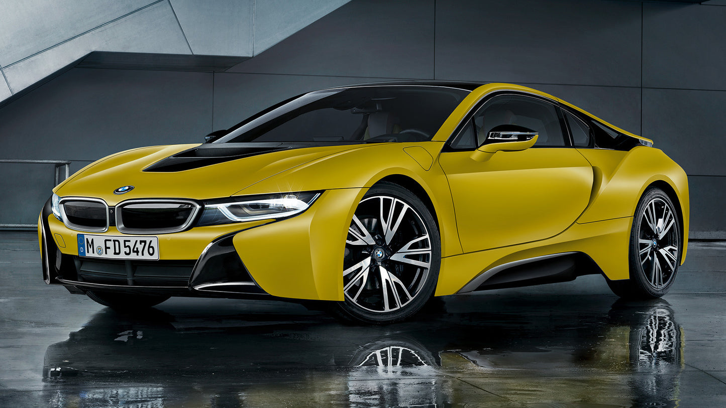 Bmw I8 Protonic Frozen Yellow Edition Hd Art Keychain